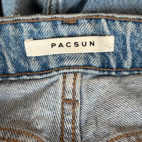 PACSUN Mom Jeans. High Waist Tapered Med Light Wash Relaxed Fit Size 25 - Picture 6 of 12